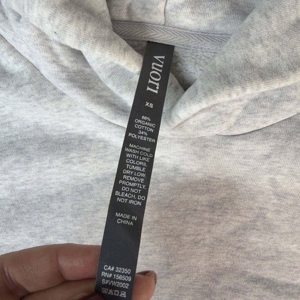 Women's Vuori Size XS Restore Oversized Hoodie Grey Pullover - Picture 2 of 5